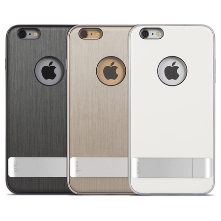 Moshi iGlaze Chameleon - Hartschalengehäuse mit Ständer iPhone 6s Plus / iPhone 6 Plus (Stahl schwarz)