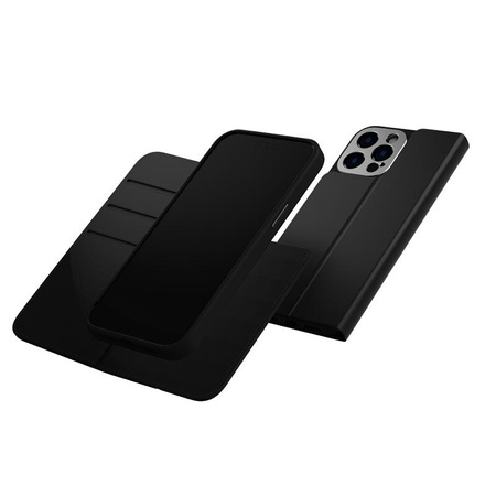 Moshi Overture MagSafe - Étui 3-en-1 en cuir pour iPhone 14 Pro (Midnight Black)