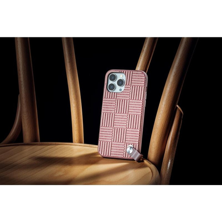 Moshi Altra - Étui avec dragonne détachable iPhone 13 (anti-bactérien NanoShield™) (Rose)