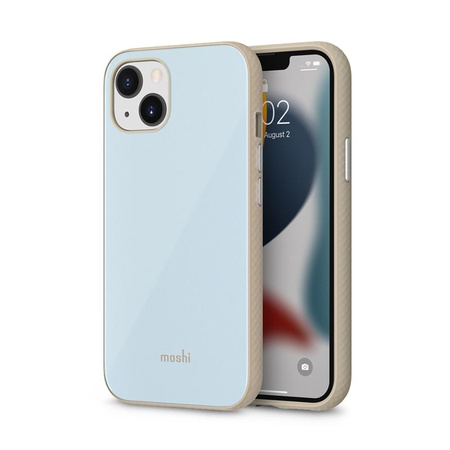 Moshi iGlaze Slim Hardshell Case - Coque pour iPhone 13 (système SnapTo) (Bleu adtriatique)