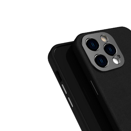 Moshi Napa Slim MagSafe - Leather Case for iPhone 14 Pro Max (Midnight Black)