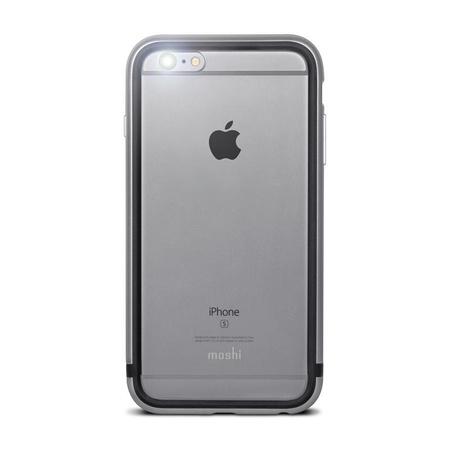 Moshi iGlaze Luxe - Case with aluminum frame iPhone 6s Plus / iPhone 6 Plus (Titanium Grey)