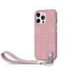 Moshi Altra - tok levehető zsinórral iPhone 13 Pro (antibakteriális NanoShield™) (rózsaszín)