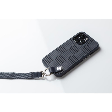 Moshi Altra - tok levehető zsinórral iPhone 13 Pro (antibakteriális NanoShield™) (kék)