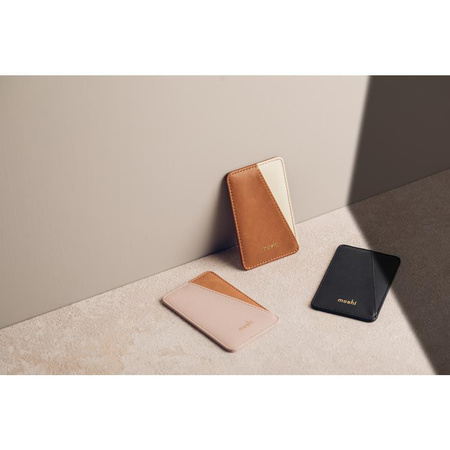 Moshi Slim Wallet - Magnetic Wallet (SnapTo™ System) (Caramel Brown)