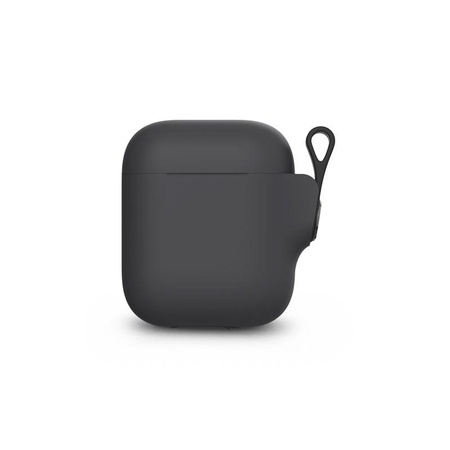 Moshi Pebbo - Étui pour AirPods avec dragonne amovible (Shadow Black)
