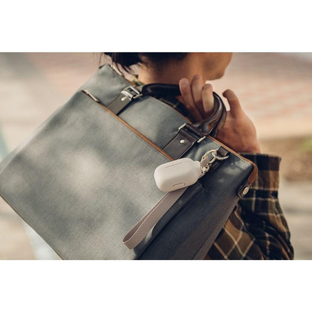 Moshi Pebbo - Étui AirPods Pro avec dragonne détachable (Beige Savanna)