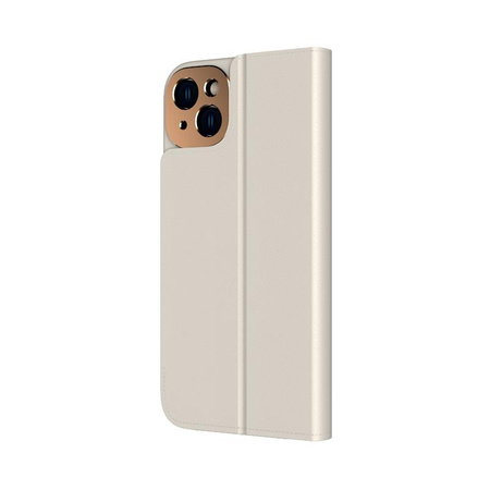 Moshi Overture MagSafe - Bőr 3 az 1-ben flip tok iPhone 14 Plus készülékhez (szürke szürke)