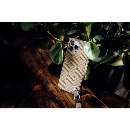 Moshi Altra - Étui avec dragonne détachable iPhone 13 Pro (NanoShield™ antibactérien) (Sahara Beige)