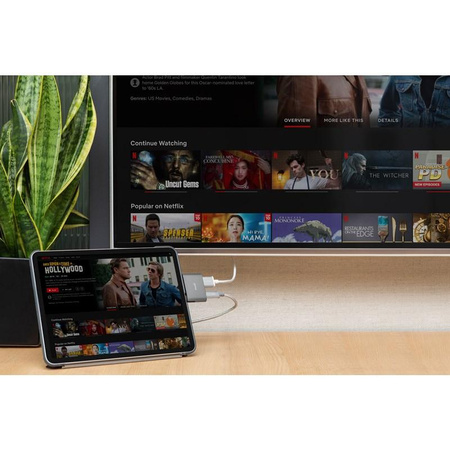 Moshi USB-C Adapter - Przejściówka do HDMI 4K i HDR z obsługą ładowania Power Delivery 60W (Titanium Gray)