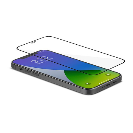 Moshi AirFoil Pro – Elastyczne szkło hybrydowe iPhone 12 / iPhone 12 Pro (czarna ramka)