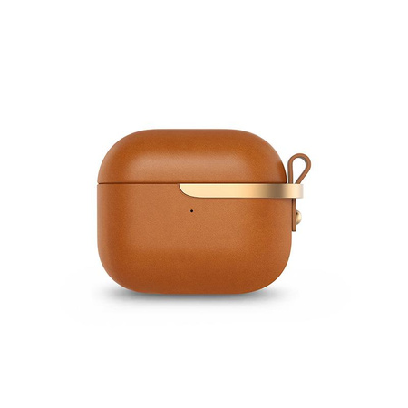 Moshi Pebbo Luxe - Étui AirPods 3 avec dragonne amovible (marron caramel)