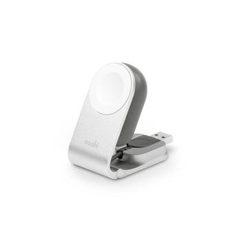 Moshi Flekto - MFi foldable charger for Apple Watch with USB cable (silver)