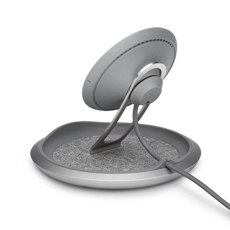 Moshi Lounge Q Wireless Charging Stand - Qi wireless inductive charger for iPhone and Android 15W (Nordic Gray)