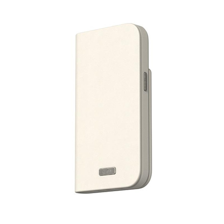 Moshi Overture MagSafe - Leather 3-in-1 flip case for iPhone 15 Plus (Eggnog White)