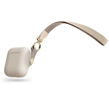 Moshi Pebbo - AirPods case with detachable wrist strap (Savanna Beige)