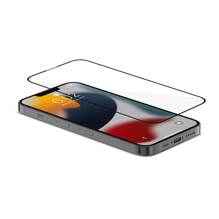 Moshi AirFoil Pro - Elastyczne szkło hybrydowe iPhone 13 / iPhone 13 Pro (czarna ramka)