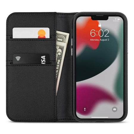 Moshi Overture - Etui 3w1 z klapką iPhone 13 Pro Max (antybakteryjne NanoShield™) (Jet Black)