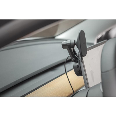 Moshi SnapTo Universal Car Mount with Wireless Charging- Magnetic Car Mount with Wireless Charging (Black)