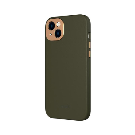 Moshi Napa Slim MagSafe - kožené pouzdro pro iPhone 14 Plus (Juniper Green)