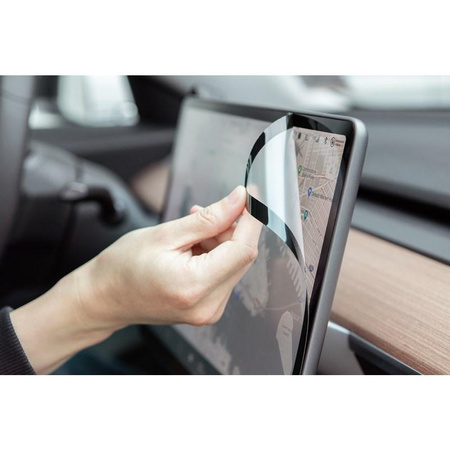 Moshi iVisor AG - Matte Schutzfolie für Tesla Model 3/Y Mittelkonsolenbildschirm (Schwarz/Klar Matt)