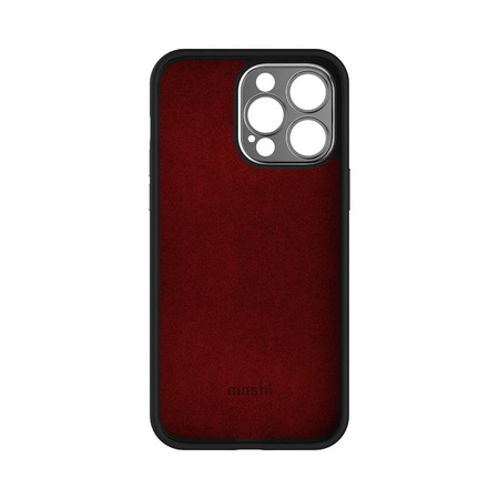Moshi Napa Slim MagSafe - Leather Case for iPhone 14 Pro Max (Midnight Black)