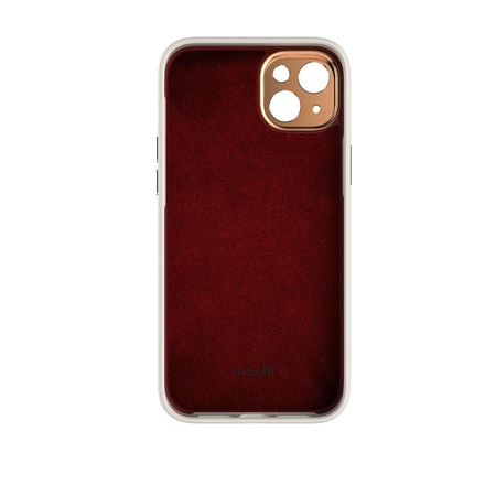 Moshi Napa Slim MagSafe - Bőr tok iPhone 14 Plus készülékhez (szürke)