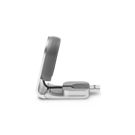 Moshi Flekto - MFi foldable charger for Apple Watch with USB cable (silver)