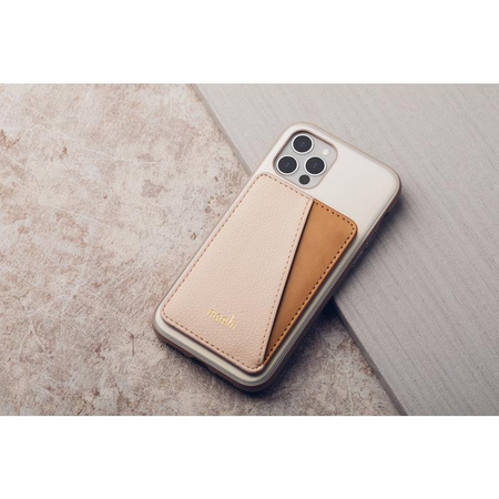 Moshi Slim Wallet - Magnetic Wallet (SnapTo™ System) (Caramel Brown)