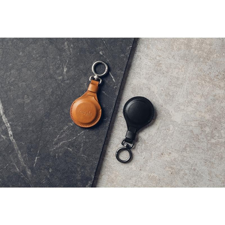 Porte-clés Moshi AirTag - Porte-clés premium pour Apple AirTag (Jet Black)