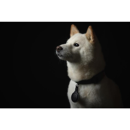Moshi AirTag kulcstartó - Prémium kulcstartó az Apple AirTaghez (Jet Black)