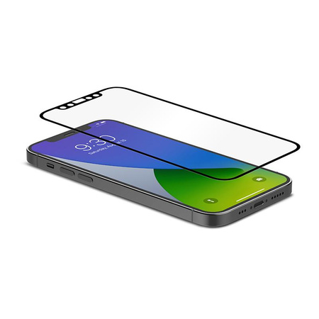 Moshi iVisor AG - Matte Displayschutzfolie für iPhone 12 / iPhone 12 Pro (schwarzer Rahmen)