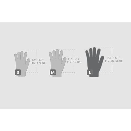 Moshi Digits Touchscreen Gloves - Smartphone Touchscreen Gloves (M) (Light Gray)