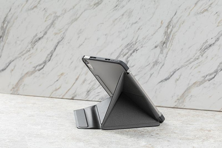 Moshi VersaCover - Étui en origami pour iPad mini 6 (2021) avec chargement de l'Apple Pencil (Noir anthracite)