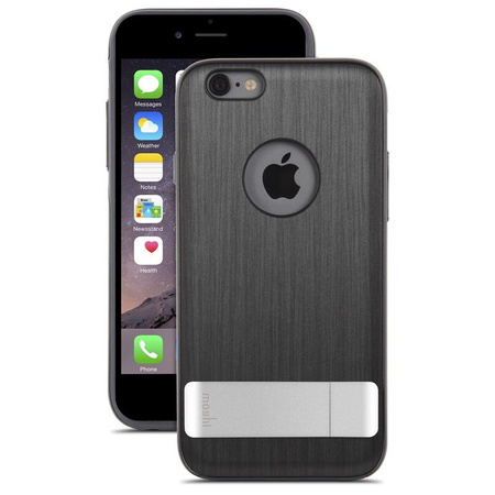 Moshi iGlaze Chameleon - Hartschalengehäuse mit Ständer iPhone 6s Plus / iPhone 6 Plus (Stahl schwarz)