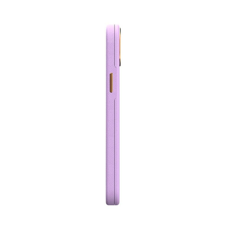 Moshi Napa Slim MagSafe - Ledertasche für iPhone 14 Plus (Lavendel-Lila)