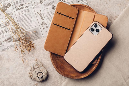 Moshi Overture - iPhone 12 / iPhone 12 Pro Flip Case + Brieftasche und Ständer (SnapTo System) (Luna Pink)