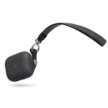 Moshi Pebbo - Étui AirPods 3 avec dragonne amovible (Shadow Black)