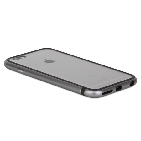 Moshi iGlaze Luxe - Case with aluminum frame iPhone 6s Plus / iPhone 6 Plus (Titanium Grey)