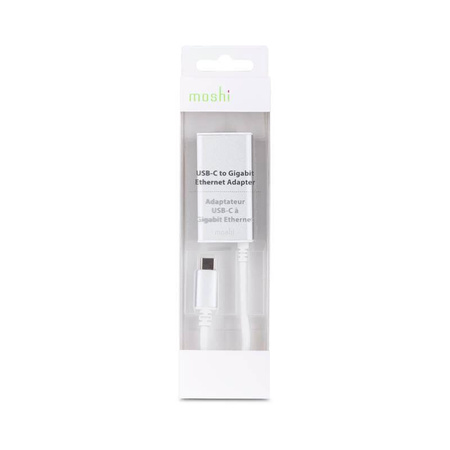Moshi USB-C zu Gigabit Ethernet Adapter - Aluminium Adapter von USB-C zu Gigabit Ethernet (silber)