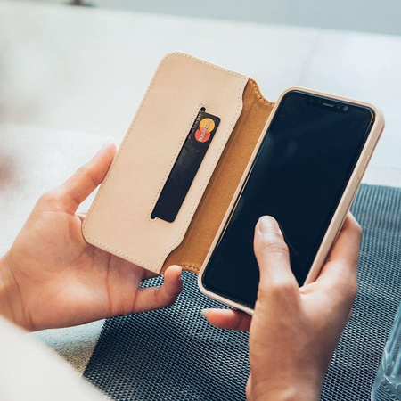 Moshi Overture - iPhone Xs Max case with card pocket + stand up (Savanna Beige)