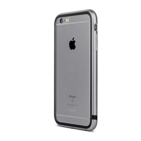Moshi iGlaze Luxe - Case with aluminum frame iPhone 6s Plus / iPhone 6 Plus (Titanium Grey)
