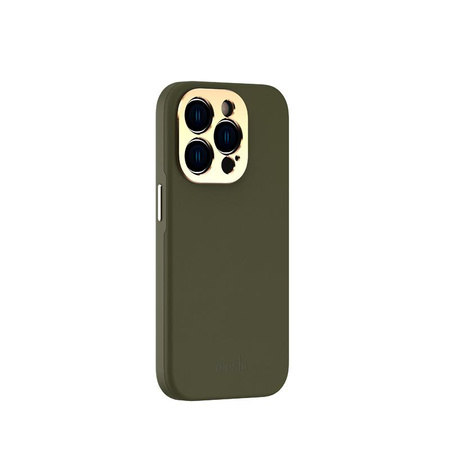 Moshi Napa Slim MagSafe - kožené pouzdro pro iPhone 14 Pro (Juniper Green)