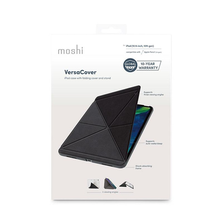 Moshi VersaCover - Origami case iPad 11" (2025) / iPad 10.9" (2022) (Charcoal Black)