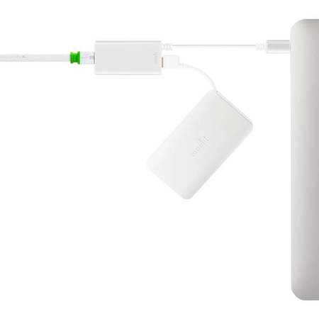 Moshi USB-C zu Gigabit Ethernet Adapter - Aluminium Adapter von USB-C zu Gigabit Ethernet (silber)