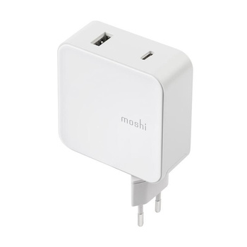 Moshi ProGeo Chargeur mural USB-C PD - USB-C Power Delivery + chargeur mural USB, 42W (EU)