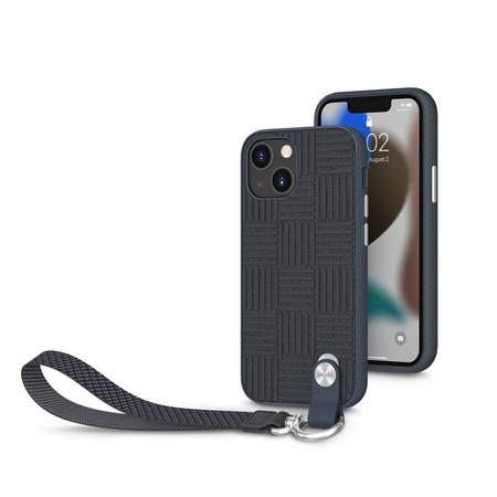 Moshi Altra - Étui avec dragonne détachable iPhone 13 mini (anti-bactérien NanoShield™) (Bleu)