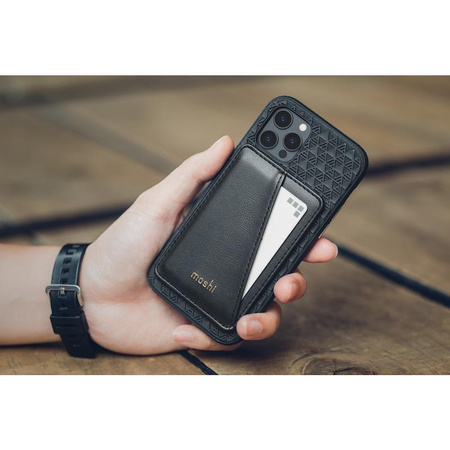 Moshi Slim Wallet - Portefeuille magnétique (système SnapTo™) (brun caramel)