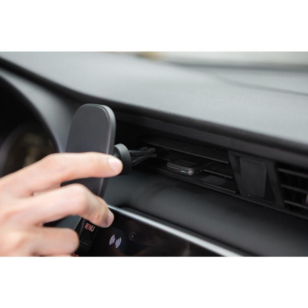 Moshi SnapTo Universal Car Mount with Wireless Charging- Magnetic Car Mount with Wireless Charging (Black)