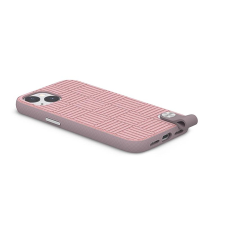 Moshi Altra - Étui avec dragonne détachable iPhone 13 (anti-bactérien NanoShield™) (Rose)
